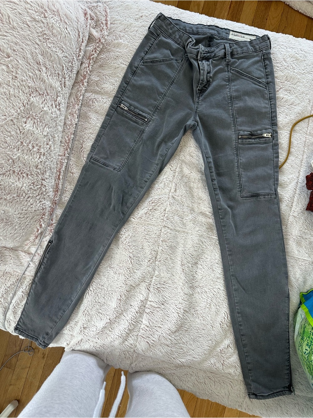 pistola Charcoal Gray Slim Denim Joggers